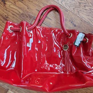 Furla Red Patent Leather Handbag